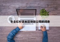 包含红杉资本区块链公司的词条